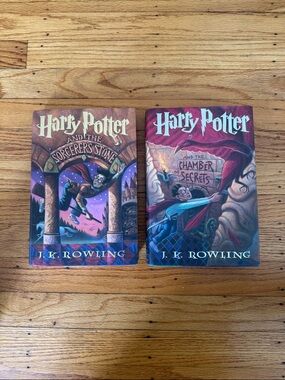 Harry Potter Books - Sorcerer's Stone & Chamber of Secrets - Blue/Purple Covers